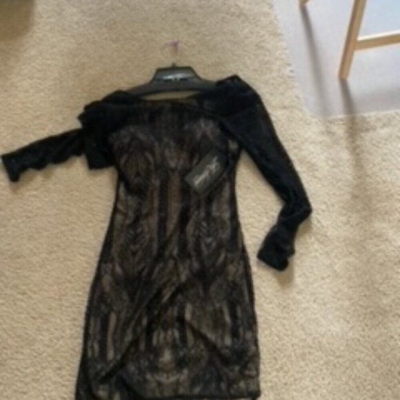 NWT La Femme 25289 Lace Homecoming Dress Black Size 2 - Picture 5 of 6